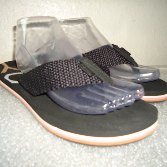 ROXY Women's Black Flip Flop Thong  Size US-10/EU-40 - Picture 5 of 8